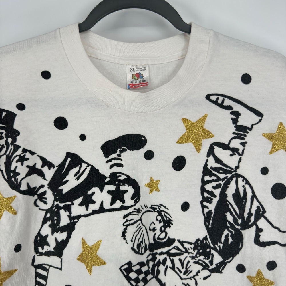 Vintage 90s Ringling Bros Barnum & Bailey Circus Clown All Over Print T-Shirt XL - Picture 2 of 10